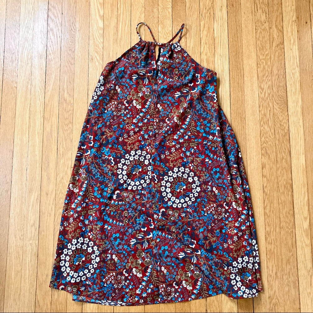 Floral midi halter dress